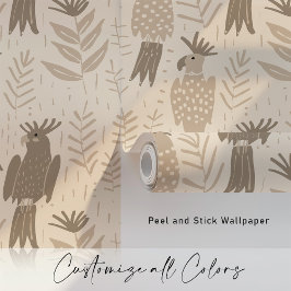 Neutrales Cockatoo-tropisches Tapete