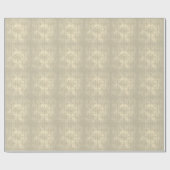 Neutrales Cream Tan DoppelDamaskus-Muster Geschenkpapier (Flach)