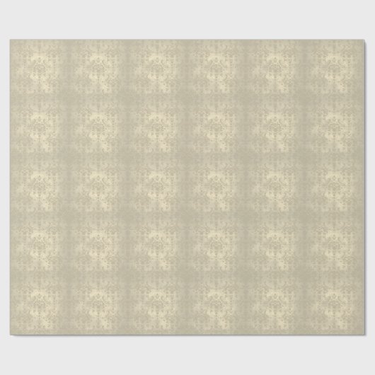 Neutrales Cream Tan DoppelDamaskus-Muster Geschenkpapier (Flach)
