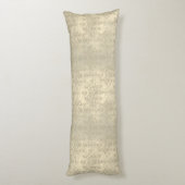 Neutrales Cream Tan DoppelDamaskus-Muster Seitenschläferkissen (Rückseite (Vertikal))
