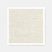 Neutrales Creme-Faux-Leinen-Gewebe Elegant  Serviette (Vorderseite)