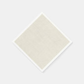 Neutrales Creme-Faux-Leinen-Gewebe Elegant  Serviette (Ecke)