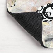 Neutrales Elegantes Abstractes Collage-Design Mousepad (Ecke)
