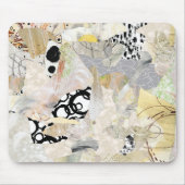Neutrales Elegantes Abstractes Collage-Design Mousepad (Vorne)