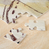 Neutrales Elegantes Abstractes Collage-Design Puzzle (Seite)