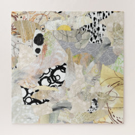 Neutrales Elegantes Abstractes Collage-Design Puzzle