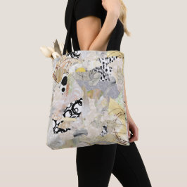 Neutrales Elegantes Abstractes Collage-Design Tasche