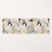 Neutrales Elegantes Abstractes Collage-Design Yogamatte (Vorderseite (Horizontal))