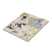 Neutrales elegantes abstraktes Collagendesign Fliese (Seite)