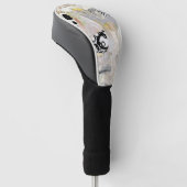 Neutrales elegantes abstraktes Collagendesign Golf Headcover (angewinkelt)