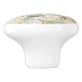 Neutrales elegantes abstraktes Collagendesign Keramikknauf (Seitenansicht)