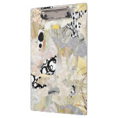 Neutrales elegantes abstraktes Collagendesign Klemmbrett (Links)