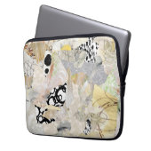 Neutrales elegantes abstraktes Collagendesign Laptopschutzhülle (Vorderseite Links)