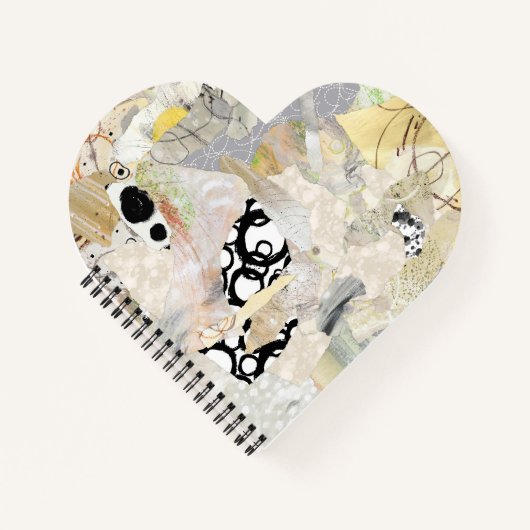 Neutrales elegantes abstraktes Collagendesign Notizblock (Vorderseite)