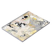 Neutrales elegantes abstraktes Collagendesign Notizblock (Linke Seite)