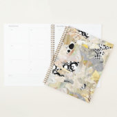 Neutrales elegantes abstraktes Collagendesign Planer (Anzeige)