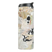 Neutrales elegantes abstraktes Collagendesign Thermosbecher (Nach links gedreht)