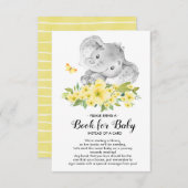 Neutrales Elephant Baby Duschbuch für Babykarte Begleitkarte (Vorne/Hinten)