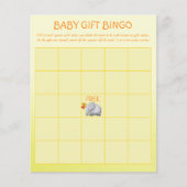 Neutrales Elephant Baby Shower Baby Geschenk Bingo Flyer (Vorne)