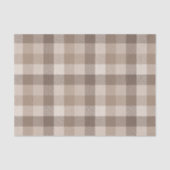 Neutrales Erdbraun Kariertes Gingham Karomuster Seidenpapier (Vorderseite)