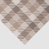 Neutrales Erdbraun Kariertes Gingham Karomuster Seidenpapier (Ausschnitt)