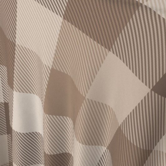 Neutrales Erdbraun Kariertes Gingham Karomuster  Stoff