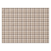 Neutrales Erdbraun Kariertes Gingham Karomuster  Tischdecke (Vorderseite (Horizontal))