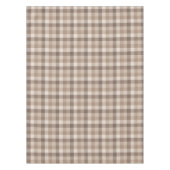 Neutrales Erdbraun Kariertes Gingham Karomuster  Tischdecke (Vorderseite)