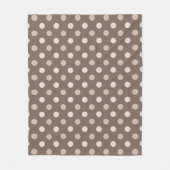 Neutrales Erdbraun-Polka-Punkte-Design Fleecedecke (Vorderseite)
