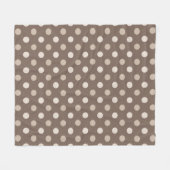 Neutrales Erdbraun-Polka-Punkte-Design Fleecedecke (Vorderseite (Horizontal))