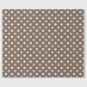 Neutrales Erdbraun-Polka-Punkte-Design Geschenkpapier (Flach)