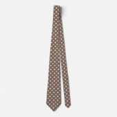 Neutrales Erdbraun-Polka-Punkte-Design  Krawatte (Vorderseite)