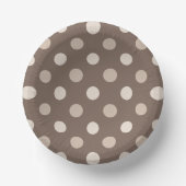 Neutrales Erdbraun-Polka-Punkte-Design Pappteller (Vorderseite)