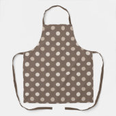 Neutrales Erdbraun-Polka-Punkte-Design  Schürze (Vorderseite)