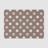 Neutrales Erdbraun-Polka-Punkte-Design Seidenpapier (Vorderseite)