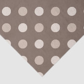 Neutrales Erdbraun-Polka-Punkte-Design Seidenpapier (Ausschnitt)