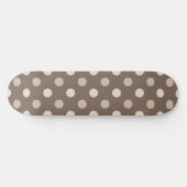 Neutrales Erdbraun-Polka-Punkte-Design Skateboard (Horizontal)