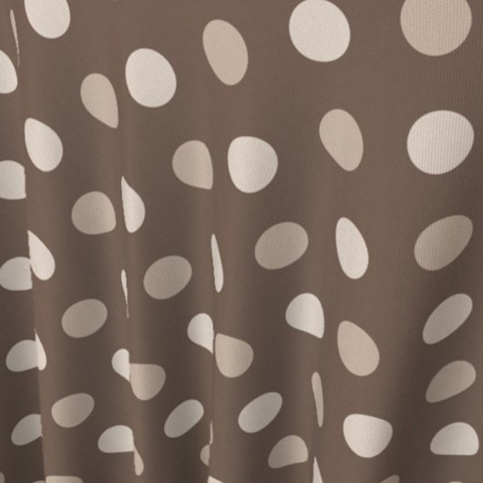Neutrales Erdbraun-Polka-Punkte-Design Stoff