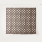 Neutrales Erdbraun-Polka-Punkte-Design Wandteppich (Vorderseite (Horizontal))