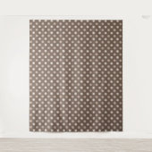 Neutrales Erdbraun-Polka-Punkte-Design Wandteppich (Vorderseite)