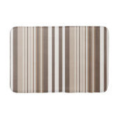 Neutrales erdige Streifenmuster-Design Badematte (Vorderseite)