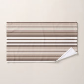 Neutrales erdige Streifenmuster-Design  Badhandtuch Set (Handtuch)
