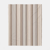 Neutrales erdige Streifenmuster-Design Fleecedecke (Vorderseite)