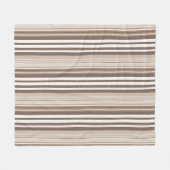 Neutrales erdige Streifenmuster-Design Fleecedecke (Vorderseite (Horizontal))