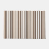 Neutrales erdige Streifenmuster-Design  Fußmatte (Vorderseite)