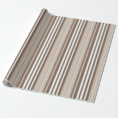 Neutrales erdige Streifenmuster-Design Geschenkpapier (Ungerollt)