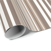 Neutrales erdige Streifenmuster-Design Geschenkpapier (Rolleneckpunkt)