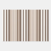 Neutrales erdige Streifenmuster-Design  Geschenkpapier Set (Vorderseite)