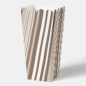 Neutrales erdige Streifenmuster-Design  Geschenkschachtel (Rückseite)