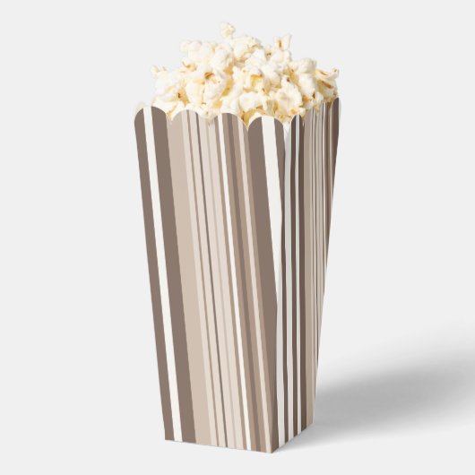 Neutrales erdige Streifenmuster-Design  Geschenkschachtel (Geplatzt)